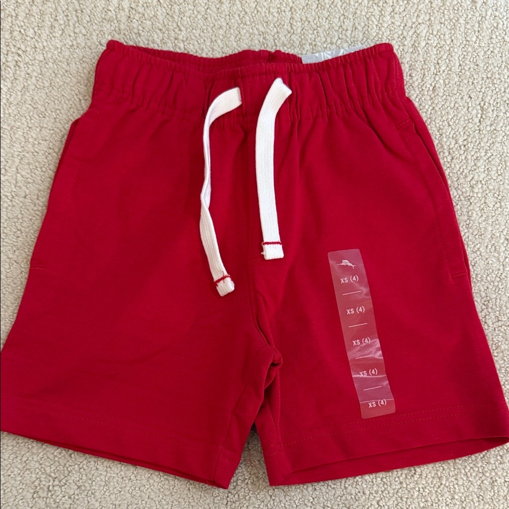 NWT Tommy Bahama Red Jogger Drawstring Shorts XS (4)